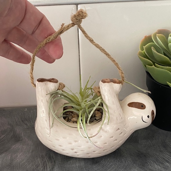 Other - Ceramic Sloth Hanging Planter Animal Home Ornament Decor